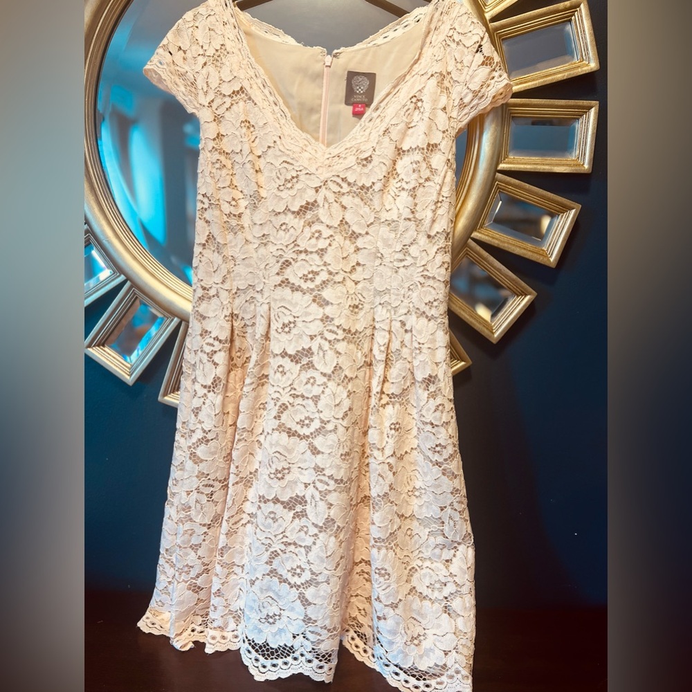 Light Pink Lace Dress with nude lining